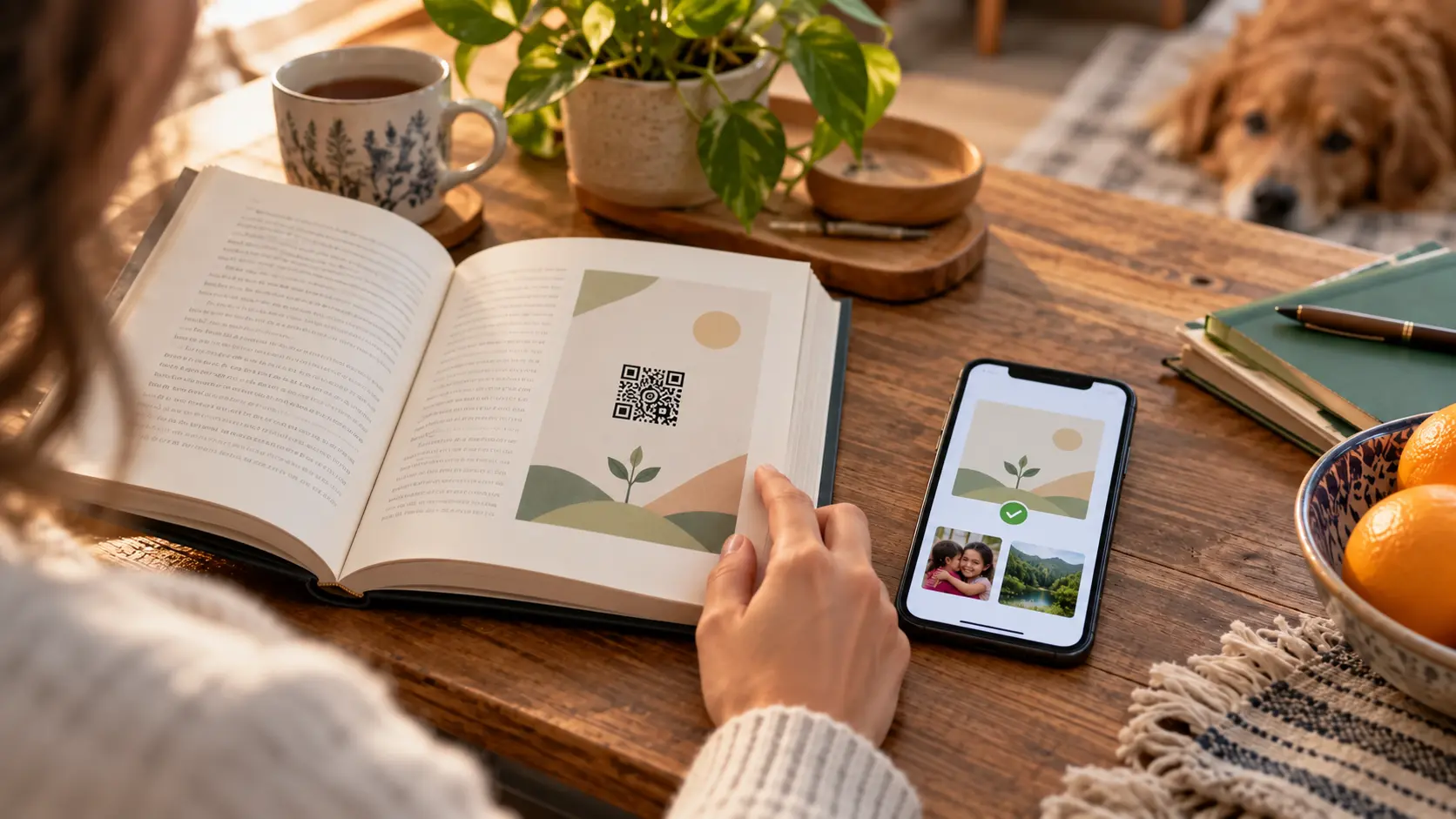 Reader unlocking a verified digital experience from a printed book